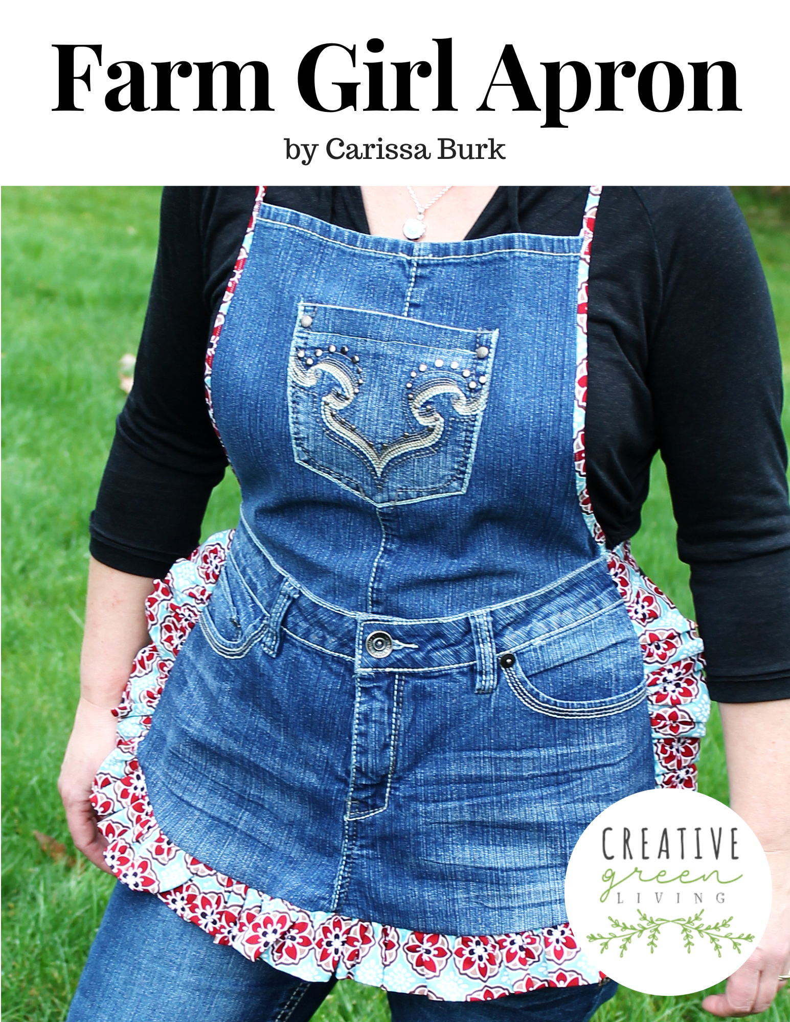 Upcycled Jean Apron Sewing Pattern (Downloadable PDF)