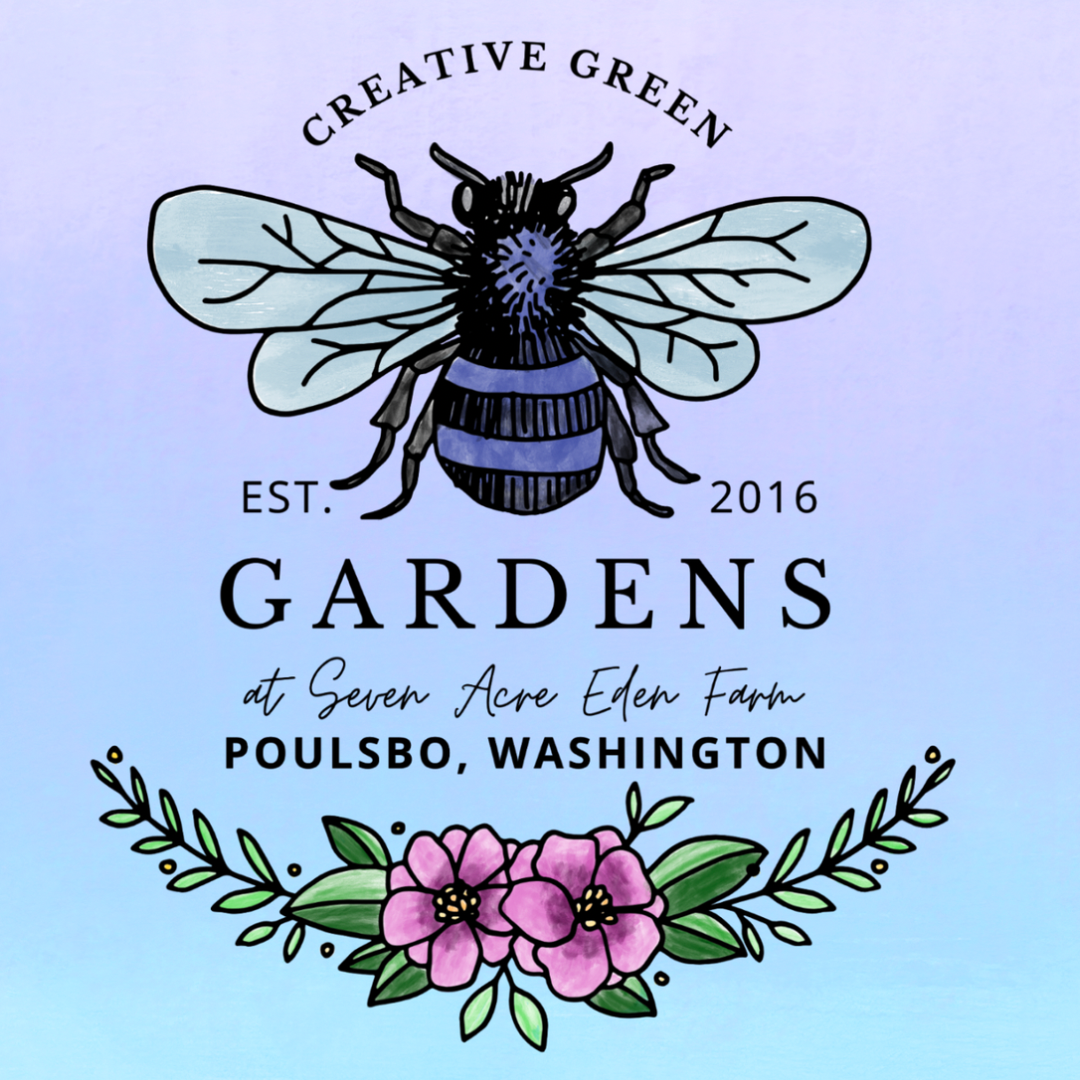 Creative Green Gardens watercolor logo